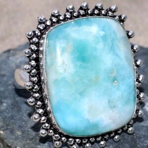 🩵Larimar Sterling Silver Ring 925
